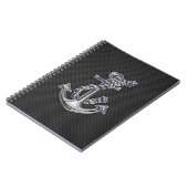 炭素繊維上のクロム様ロープいかり ノートブック (左側)