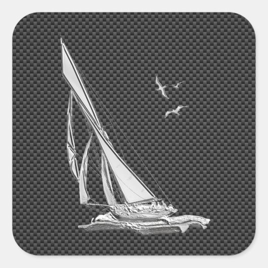 炭素繊維上のクロームのような帆船 スクエアシール (正面)