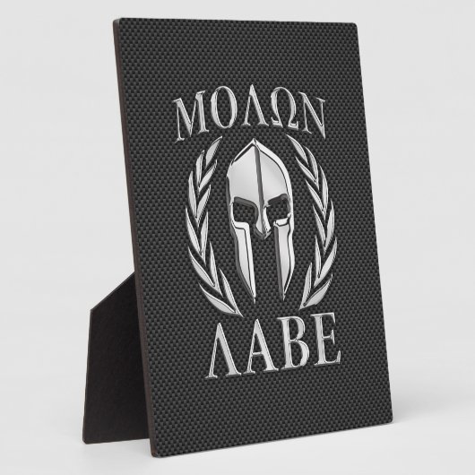 炭素繊維上のモロンラベルクロムスパルタンヘルメット フォトプラーク (側面)