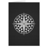 炭素繊維上航海ののクロムのようなスターコンパス (正面)