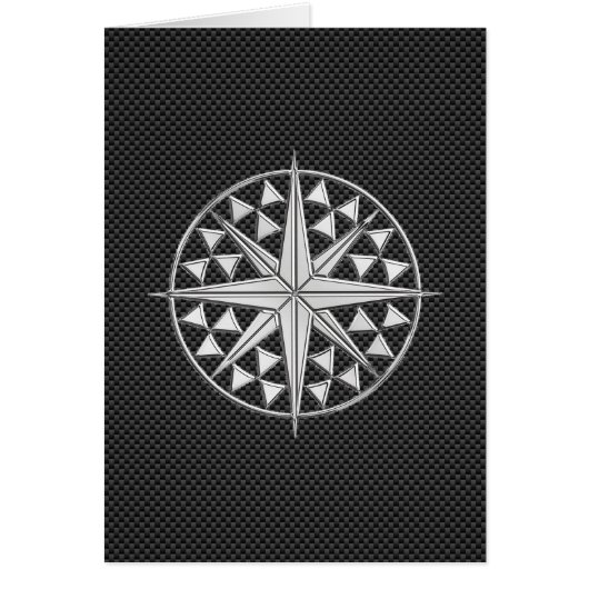 炭素繊維上航海ののクロムのようなスターコンパス (正面)