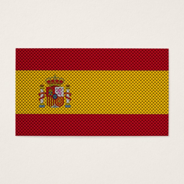 炭素繊維効果を有するスペイン国旗 (正面)
