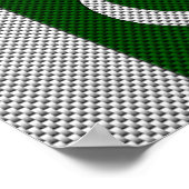 炭素繊維効果を有するパキスタン国旗 ポスター (角)