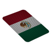 炭素繊維効果を有するメキシコ国旗 マグネット (右側)