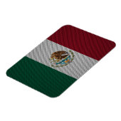 炭素繊維効果を有するメキシコ国旗 マグネット (左側)