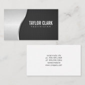 炭素繊維及び金属 名刺 (正面/裏面)