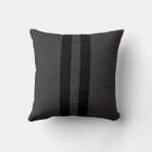 炭素繊維状ストライプスタイルのレーシングフラグ クッション (裏面)