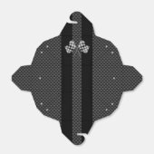 炭素繊維状ストライプスタイルのレーシングフラグ フェイバーボックス (折り畳みなし)