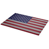 炭素繊維状プリントの米国国旗 カッティングボード (角)