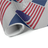 炭素繊維状プリントの米国国旗 ラッピングペーパー (ロールコーナー)