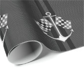 炭素繊維航海の製スタイルデコールでボートレース ラッピングペーパー (ロールコーナー)