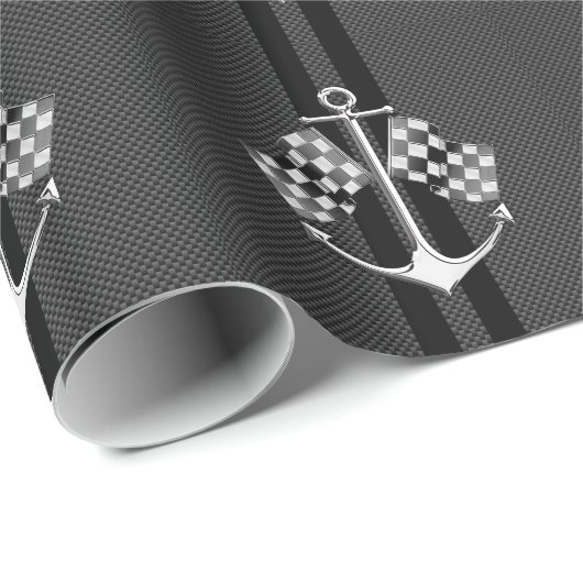 炭素繊維航海の製スタイルデコールでボートレース ラッピングペーパー (ロールコーナー)