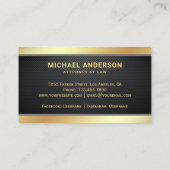 炭素繊維金ゴールド正義規模弁護士弁護士 名刺 (裏面)