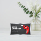 炭素繊維金具動力工具ドリルマシン 名刺 (スタンド正面)