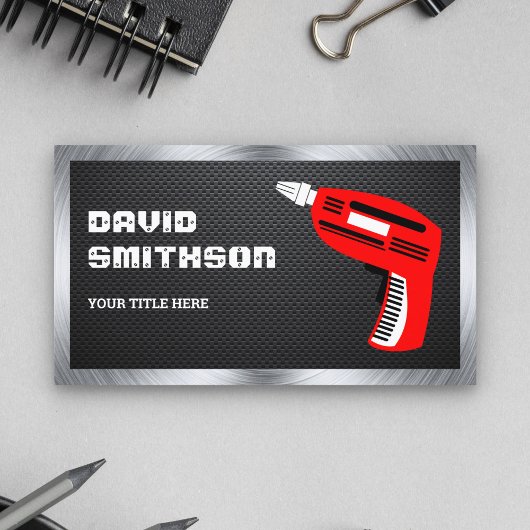 炭素繊維金具動力工具ドリルマシン 名刺