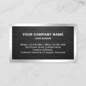 炭素繊維銀箔エステート実在フォト不動産仲介業者 名刺 (裏面)