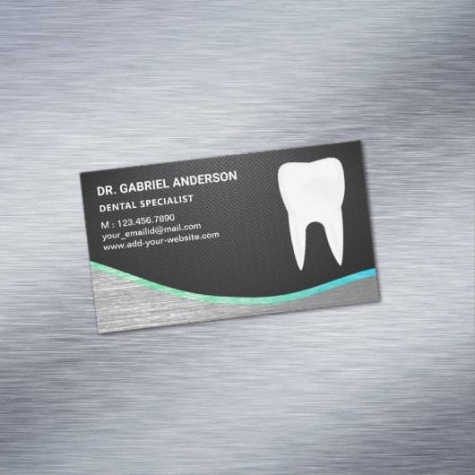 炭素繊維鋼歯歯科臨床歯科医 マグネット名刺 (インサイチュ)