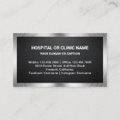 炭素繊維鋼歯歯科臨床歯科医 名刺 (裏面)