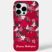 炭素繊維風スマホケースの紅葉 Case-Mate iPhoneケース (裏面)