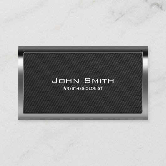 炭素繊維麻酔専門医名刺 名刺 (正面)