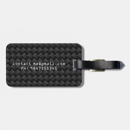 炭素繊維 ラゲッジタグ (裏面横)