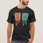 炭素6 窒素7 面白い周期表 科学 M Tシャツ (正面)