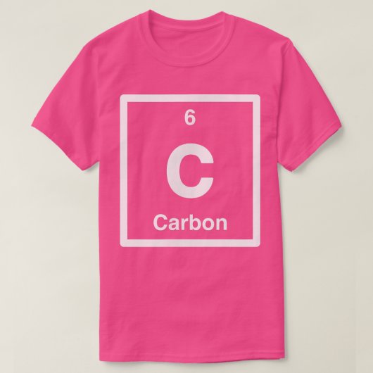炭素 – C – 元素周期表 – 科学 Tシャツ (デザイン正面)