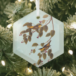 炭酸入りウグイス小鳥 ガラスオーナメント