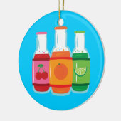 炭酸水のボトル セラミックオーナメント (左)
