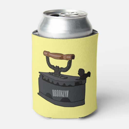 炭鉄のキャラクターイラスト  缶クーラー (缶正面)