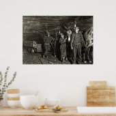 炭鉱でのラバのドライバー1908 ポスター (キッチン)