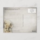 炭鉱で酸素ヘルメットを被った男 ポストカード (裏面)