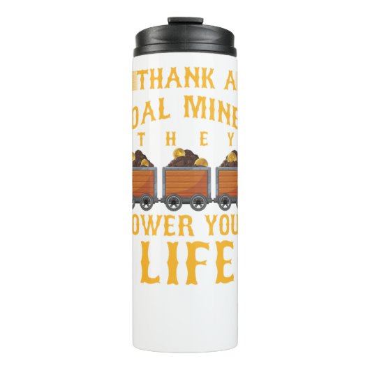 炭鉱の鉱夫が炭鉱感謝していを岩礁させる タンブラー (正面)