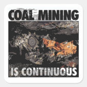 炭鉱は絶えぬ スクエアシール (正面)