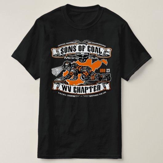 炭鉱クラブの息子たち Tシャツ (デザイン正面)