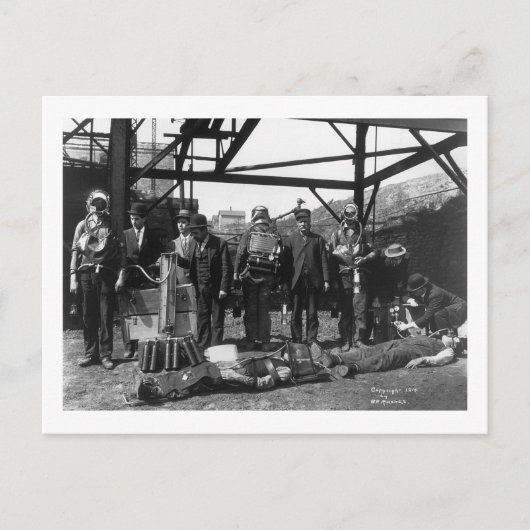 炭鉱ライフセーバー, 1910 ポストカード (正面)