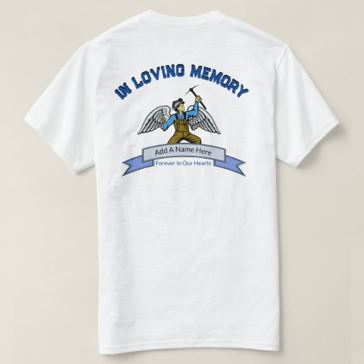 炭鉱人記念パーソナライズされたTユニセックスシャツ Tシャツ (デザイン裏面)