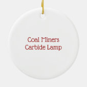 炭鉱作業員のアセチレンランプ セラミックオーナメント (裏面)
