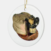 炭鉱作業員の帽子 セラミックオーナメント (左)