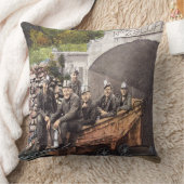 炭鉱作業員 クッション (ブランケット)