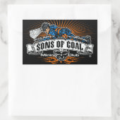 炭鉱倶楽部の息子 長方形シール (バッグ)