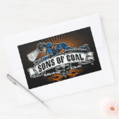 炭鉱倶楽部の息子 長方形シール (封筒)