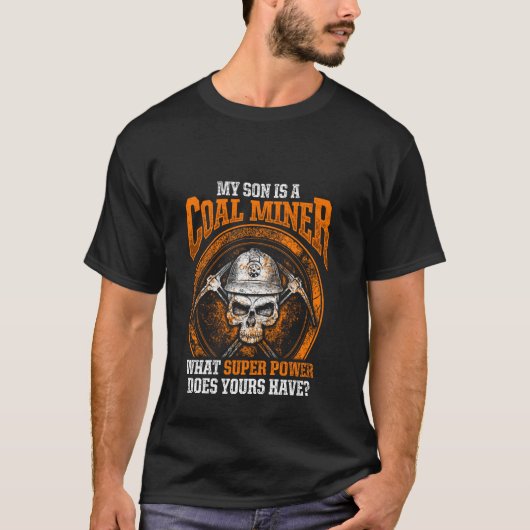 炭鉱労働者おもしろい炭鉱労働者 Tシャツ (正面)