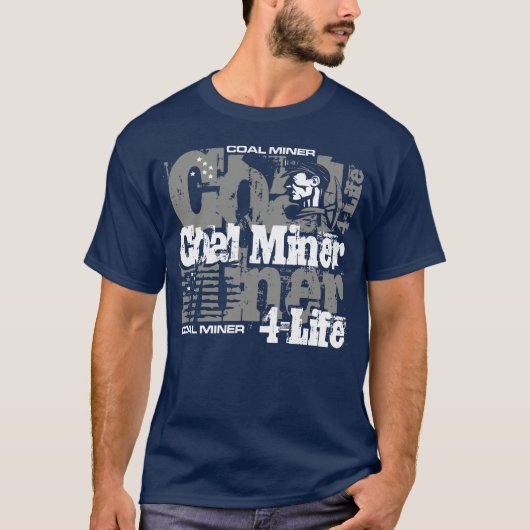 炭鉱労働者4ライフ Tシャツ (正面)