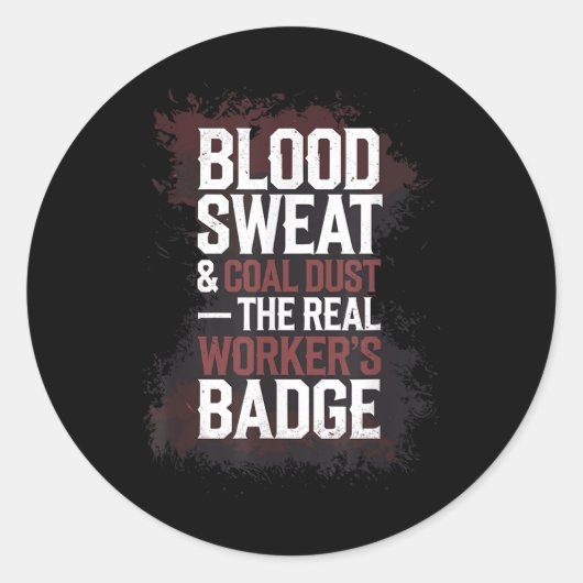 炭鉱坑地下採掘懸命ハットワーカーフォス ラウンドシール (正面)