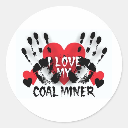 炭鉱夫が好きだ ラウンドシール (正面)