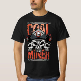 炭鉱夫のドクロ3人組 Tシャツ