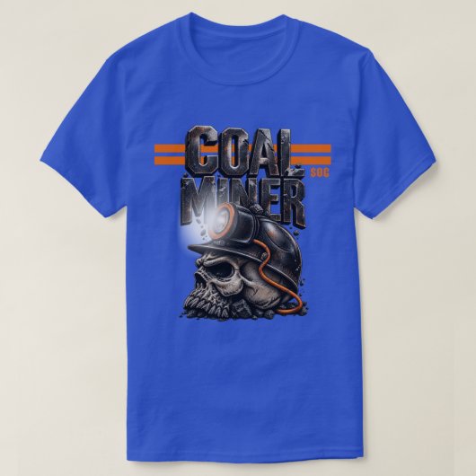 炭鉱夫のドクロ Tシャツ (デザイン正面)