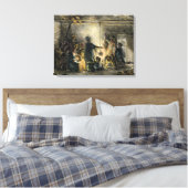 炭鉱夫の小屋インテリア キャンバスプリント (インサイチュ (寝室))