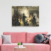 炭鉱夫の小屋インテリア キャンバスプリント (インサイチュ (リビング))